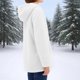 thumbnail image 5 of HongQid Women's Fuzzy Fleece Jacket Full Zip Up Lightweight Warm Soft Fleece Coat with Hood for Spring Fall Winter, 5 of 5