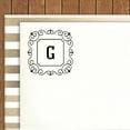thumbnail image 2 of Printtoo Alphabet G Monogram Initial Square Swirl Border Self Inking Rubber Stamp Office Stationary, 2 of 7