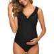thumbnail image 5 of Trajes de baño de una pieza de maternidad Trajes de baño Falbala con volantes Monokini Trajes de baño con cuello en V profundo Negro (3XL--3XL Sailing Electrónica, 5 of 5