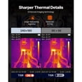 thumbnail image 2 of KFFKFF Thermal Camera, TISR Super Resolution 240x180, Thermal Imaging Camera with 2MP Visual Camera, 96x96 IR Resolution, 25HZ Refresh Rate, -4°F to 1022°F, 2 of 9