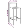thumbnail image 4 of vidaXL 5 Piece Garden Bar Set Grey Poly Rattan&Solid Wood Acacia, 4 of 4