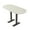 Classic White w/Matte Black Base, variant on Racetrack Bistro Height Meeting Table T-Shaped Metal Base 34x70 Bar Table
