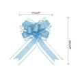 thumbnail image 2 of Extra Large Pull Bow Gift Wrapping Big Organza Bows Ribbon for Wedding Baskets Presents Blue-9 Inch, 2 of 6
