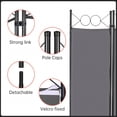 thumbnail image 4 of YRLLENSDAN 4 Panel Room Divider 6FT Steel Frame Screen Folding Privacy Divider Freestanding Partition for Home Office Bedroom (Grey), 4 of 8