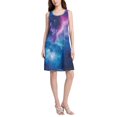 thumbnail image 2 of FORMRS Summer Dress for Women Loose U Neck Sleeveless Midi Beach Sundresses with Pockets, Galaxy Pattern, 2 of 8