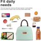 thumbnail image 1 of Bolsa de almuerzo para hombres y mujeres, fiambrera aislada para adultos, bolsa de almuerzo reutilizable para el trabajo, picnic, escuela o viajes (verde menta) LingWen 8390612773549, 1 of 1