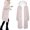 Pink, variant on Women's Jacket Winter Warm Hooded Coat Long Cardigan Zipper Drawstring Thin Open Front Outwear Tops Soft Cozy Lightweight