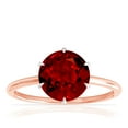 thumbnail image 1 of GemsNY July Birthstone - Petite Two Tone Round Ruby Solitaire Ring (Grade - AAAA | 1.55cts.), 1 of 4