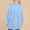 thumbnail image 5 of Sweatshirt for Women Oversized Henley Neck Pullover Top Fall Outfits,Snap Button Up Pullover Tops,Quilted Placket Detail,Loose Drop Shoulder Fit,Tunic Sweatshirt,Fall Winter Fashion Outfits, 5 of 5