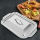 thumbnail image 5 of 1 juego de bandeja para asar de acero inoxidable con tapa, bandeja rectangular para asar pescado, para bar, cocina y restaurante., 5 of 7
