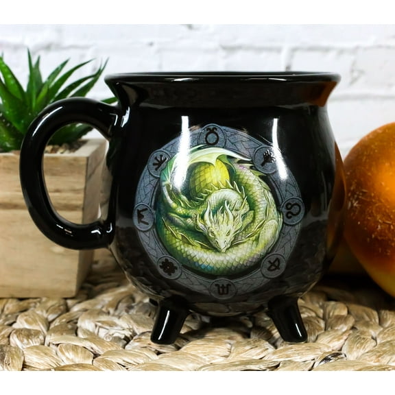 Wicca Sabbats Wheel of The Year Ostara Dragon Heat Color Changing Cauldron Mug