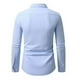 thumbnail image 3 of pstuiky Camisas casuales de manga larga para hombre, Camisa informal de manga larga con solapa y botones en color liso para hombre, estilo ejecutivo. Tops de hombre xxl, 3 of 4
