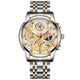 thumbnail image 1 of Reloj de cuarzo con calendario para hombre, con volante hueco, diamantes de imitación, resistente al agua, con diseño de sol, luna y estrella, 1 of 1