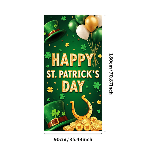 LUUFILx St Patricks Day Leprechaun Backdrop Rainbow Celebration Gold Coin Festival Banner Shamrock Party Supplies Photography Props Decoration Background