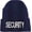 Navy Blue With White Text, variant on SECURITY Beanie FLEECE Lined Hat Warm LARGE EMBROIDERY Winter Watch Cap Winter Security Uniform Hat (BlackWithWhiteText)