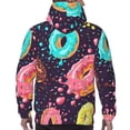 thumbnail image 7 of Naloa Donuts1 Men's Casual Hooded Collar Drawstring Hoodies Pullover Sweatshirts Casual Long Sleeve Shirts-3X-Large, 7 of 7