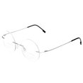 thumbnail image 2 of Round Rimless Frame Bifocal Reading Glasses For Men Women +1.50 Titanium Alloy Lightweight Readers Eyeglasses, 2 of 4