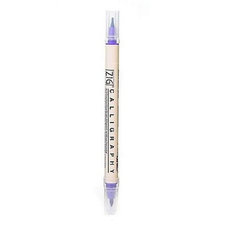 Zig Memory System Twin Tip Calligraphy Pen pure violet [PACK OF 12 ]