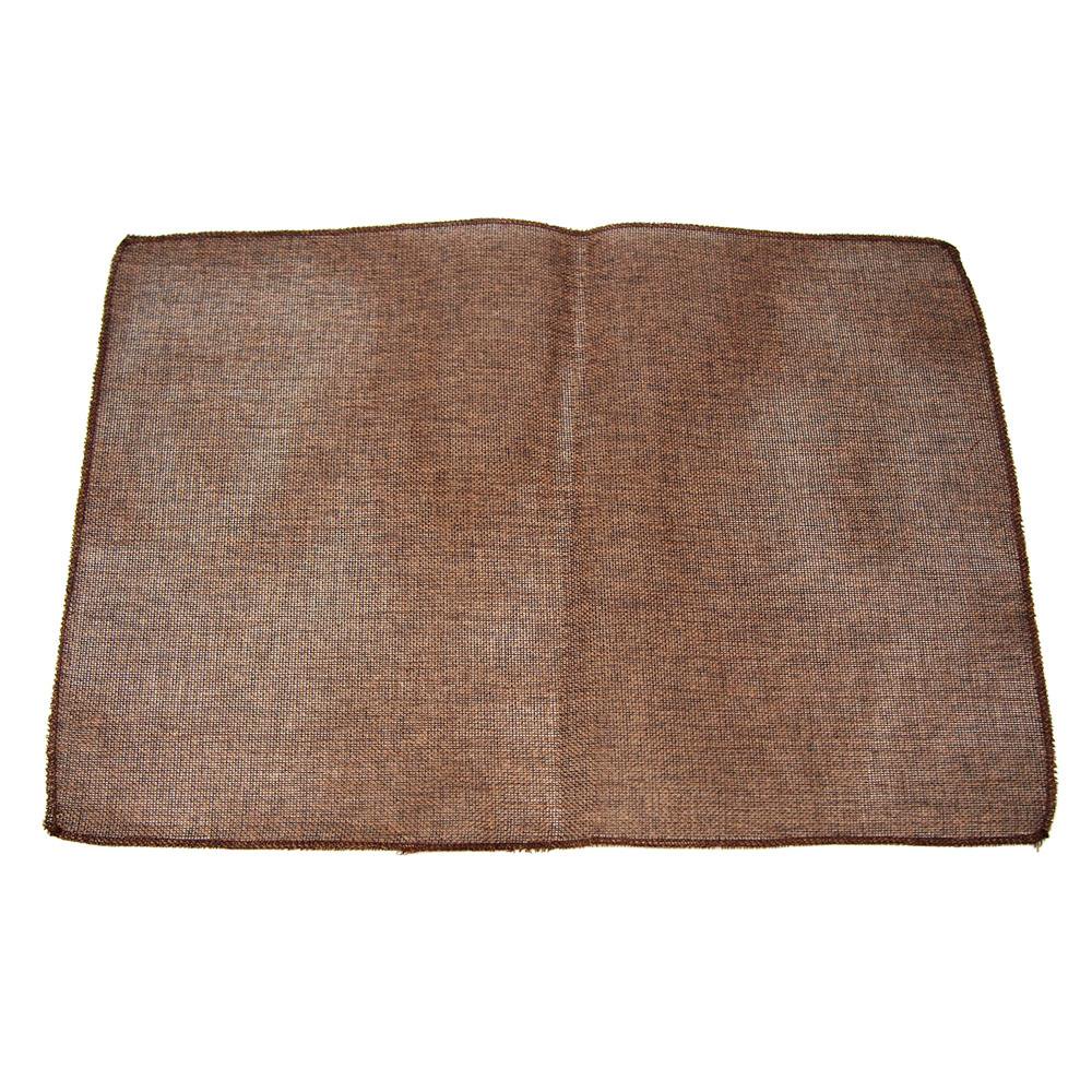 Faux Jute Rectangular Table Placemats, Brown, 19Inch, 10Count