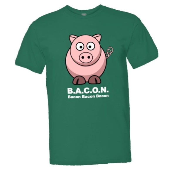 PleaseMeTees™ Mens Bacon Bacon Pig I Love Pork Meat HQ Tee