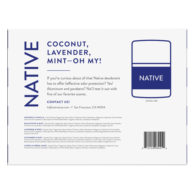 Native Deodorant Travel Pack Walmart.com