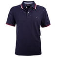 thumbnail image 1 of Polo Tommy Hilfiger con cuello a rayas para hombre, color azul marino, talla M, 1 of 2