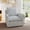 Blue Stripe, variant on Ebello 360° Swivel Chair with Thick Cushion – Blue Stripe Fabric Accent Chair for Living Room, Bedroom, Office – Fully Assembled