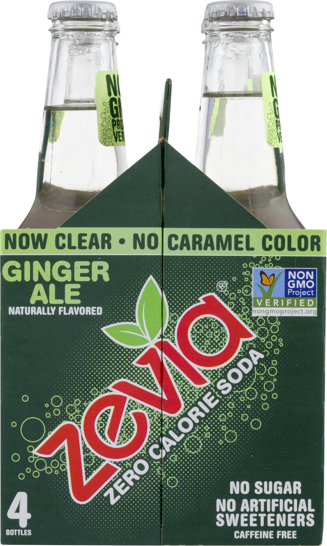 ZEVIA ZERO CALORIE SODA – GINGER ALE, 12 OUNCE GLASS BOTTLE, 4 COUNT