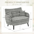 thumbnail image 2 of SOULART 47.64" loveseat sofa, Gray two-seater sofa with ultra-comfortable armrests,and storage pockets,  modern sofa for bedroom, small spaces, 2 of 9