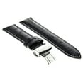 thumbnail image 2 of 20MM LEATHER STRAP BAND FOR LONGINES HERITAGE + DEPLOYMENT BUCKLE BLACK WS, 2 of 2