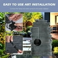 thumbnail image 5 of Grepatio Outdoor Water Fountain 7 Tier Cascading Rock Waterfalls Fountains with LED Lights and Pump Indoor/Outdoor Modern Floor Standing Garden Water Fountain for Yard, Patio, House Decor, 5 of 7