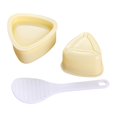 thumbnail image 2 of Molde triangular para hacer bolas de arroz, caja bento portátil multifuncional para almacenar alimentos en el hogar, molde triangular para hacer sushi Conjunto beige, 2 of 8