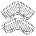 thumbnail image 1 of Corner Shelf Iron Holder Triangular Storage Rack Hole Free Installation for Bathroom Kitchen, 1 of 12