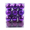 thumbnail image 2 of AMERTEER 24 Pcs/Set 4cm Christmas Tree Ornament Increase Atmosphere Decorative Scene Layout Lightweight with Rope Christmas Tree Decoration Shiny Reflective Classic Xmas Balls for Christm, 2 of 13