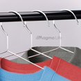thumbnail image 4 of MAGMALIFE Ganchos de Acero Inoxidable para Ropa, 50 Piezas, 42 x 19.5 cm, Met&aacute;licos Resistentes y Livianos, Ahorro de Espacio, Anti&oacute;xido, Ideal para Cl&oacute;set, Blusas, Ca, 4 of 7
