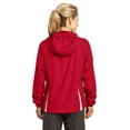 thumbnail image 2 of SPORT-TEK Womens Colorblock Hooded Raglan Jacket X-Large True Red  White, 2 of 5