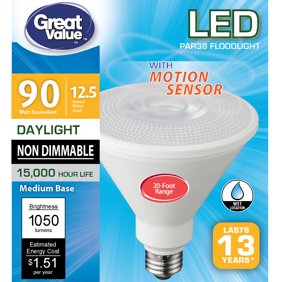 Ge Led Motion Led Flood Light Outdoor Light Bulb Warm White 90 Watt Replacement Par38 Motion Sensor Light Outdoor Driveways Walkways And Porches Walmart Com Walmart Com