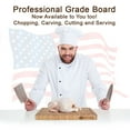 thumbnail image 2 of Thick Bamboo Wood Cutting Board/Kitchen Butcher Block - Heavy Duty Chopping Board With Juice Grooves and Handles. Best for Carving Meat, Fish and Chicken Perfect Housewarming Gift, 2 of 6