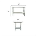 thumbnail image 2 of 24" x 48" x 35", 430 stainless steel worktable, flat top, comes in set, 2 of 2