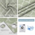 thumbnail image 4 of Sage Green Morocco Blackout Curtains for Bedroom/Living Room, Thermal Insulated Kitchen Curtains, Boho Abstract Geometric Grid Plaid Grommet Darkening Window Treatment Drapes 52"x63"x2, 4 of 8