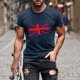 thumbnail image 4 of Mens Casual Manga Corta Botón Abajo Camisetas Estados Unidos Bandera Impresión Cuello Redondo Suéter Camiseta, Poliéster Casual Uso Diario para Hombres, 4 of 5