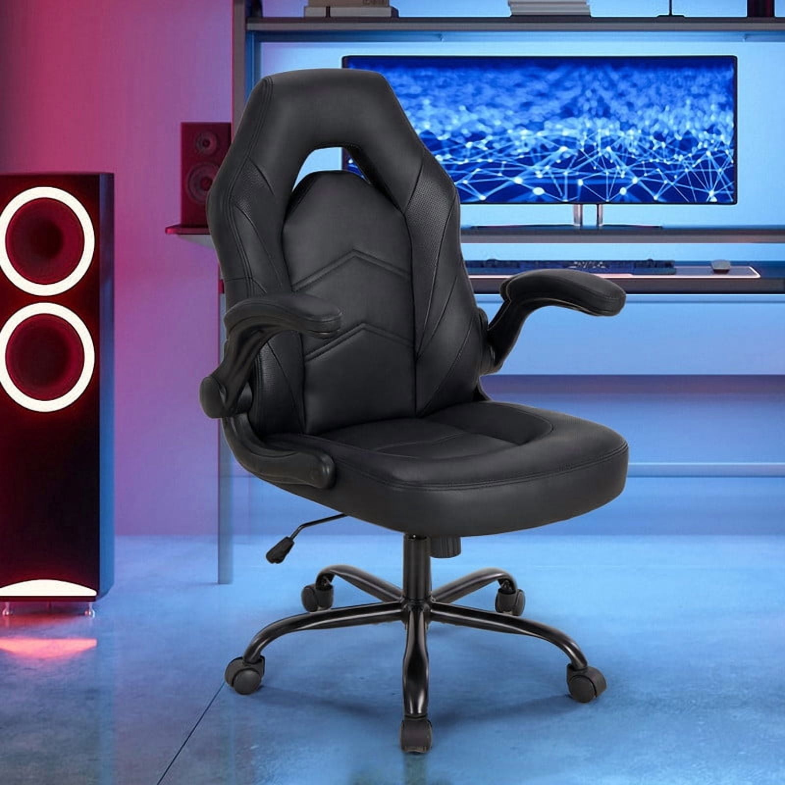 Gianna Ergonomic Computer Gaming Chair with Flip-up Armrest