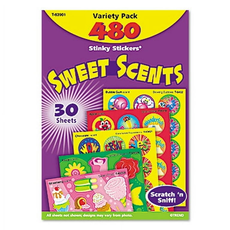Stinky Stickers Variety Pack, Sweet Scents, Assorted Colors, 483/Pack Stinky Stickers Variety Pack, Sweet Scents, Assorted Colors, 483/Pack
