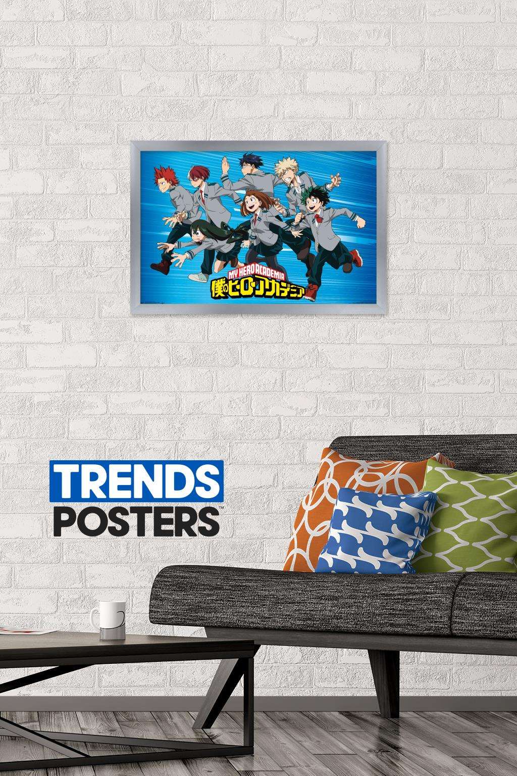 My Hero Academia - Group Wall Poster, 14.725" x 22.375", Framed