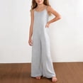 thumbnail image 2 of Ruyang Girl's Spaghetti Strap Sleeveless Loose Jumpsuit Wide Leg Long Pants Overalls Teen Girl Knit Rompers Solid Suspender Trousers, 2 of 9