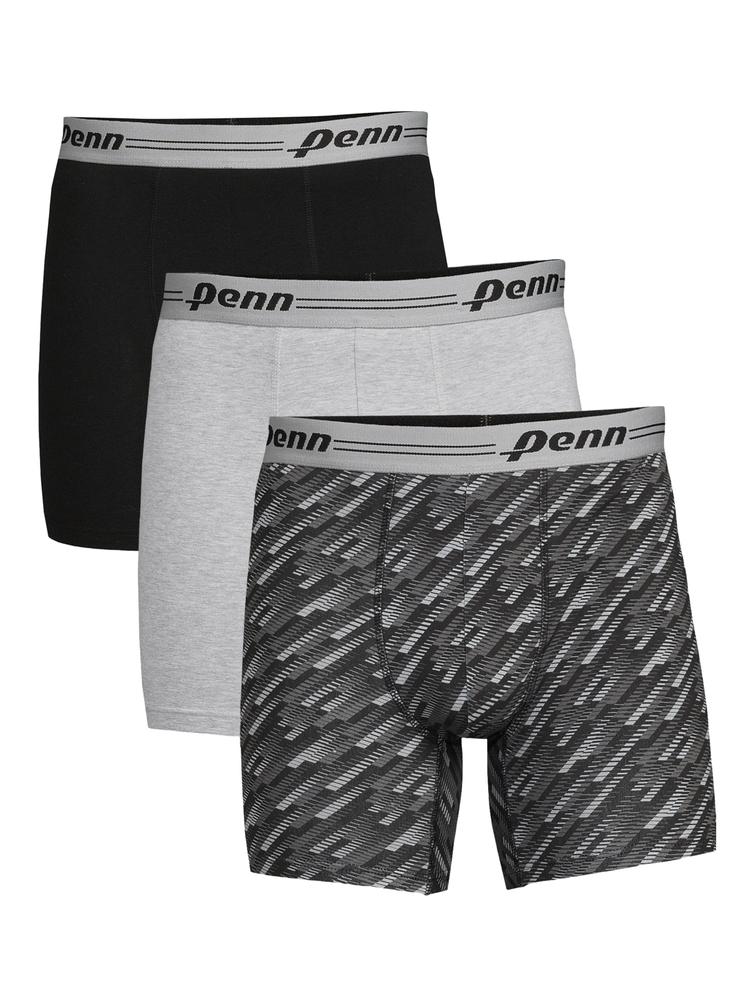Penn 3-Pack Adult Mens Cotton Stretch Boxer Briefs, Sizes S-XL ...