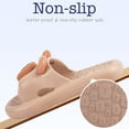 thumbnail image 5 of Women Cute Cartoon Open Toe Animal Shape Slippers,Bear Slippers,Cozy House Slides Anti-Slip Thick Bottom Home Beach Sandals Shoes Indoor Outdoor（Size：9-10）, 5 of 6
