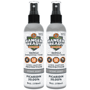 Ranger Ready Picaridin 20% Deet-Free Insect Repellent, Scent Zero 6oz Pump Spray (2 Pack)