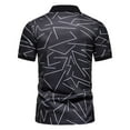 thumbnail image 4 of Cameland Mode Personnalité Homme Décontracté Ajusté Manches Courtes Imprimé T Manches Courtes Col Rabattu Blouse et Chemise, 4 of 9