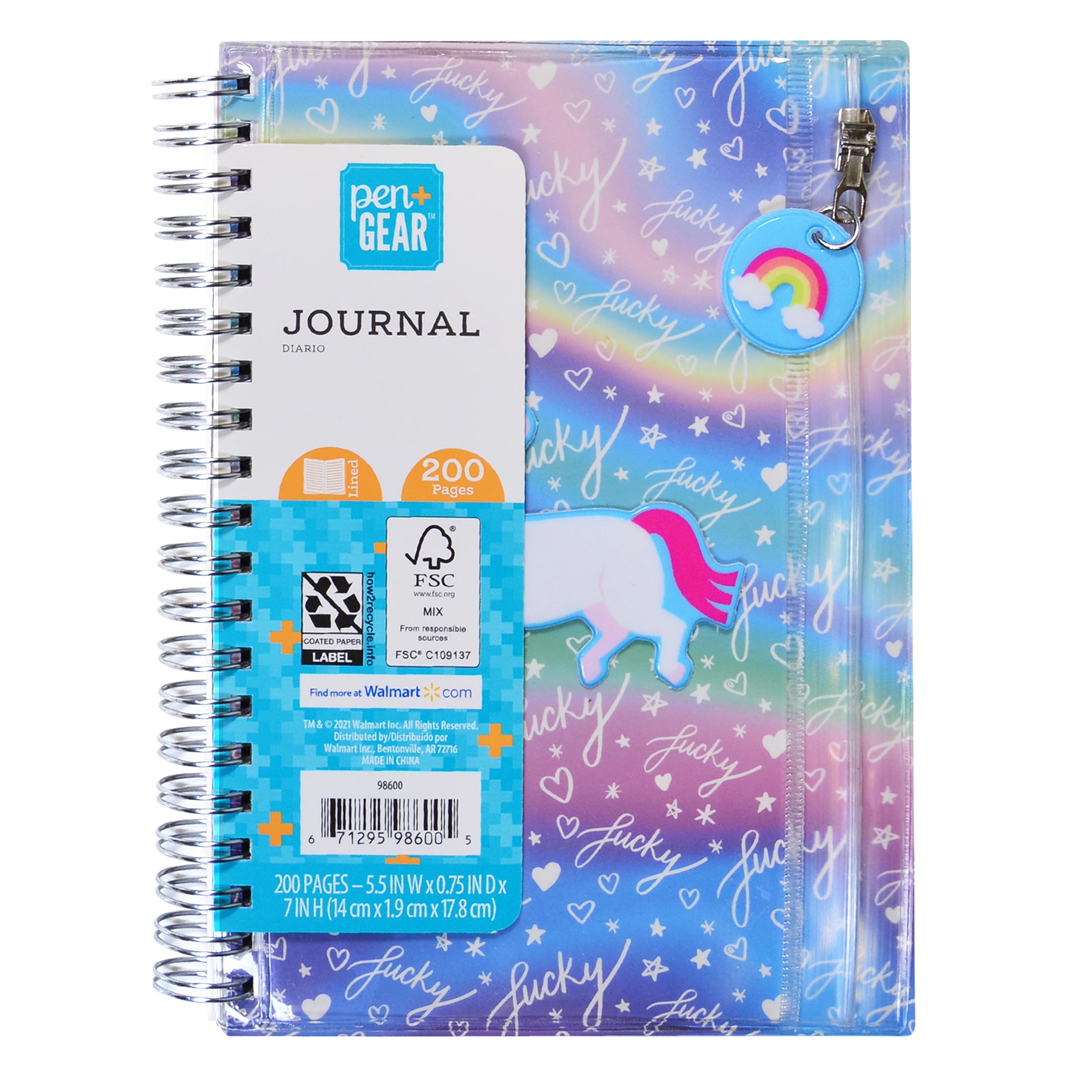 Votum Born To Shine Unicorn Spiral-Bound Hardcover Sketchbook Set w/Gel  Pens In Pouch & Stickers